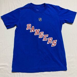 New York Rangers Hockey TShirt Kids Small 6-7 NHL 30 Lundqvist Short Sleeve Top